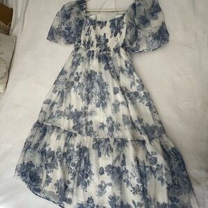 Abercrombie Blue Floral Midi dress